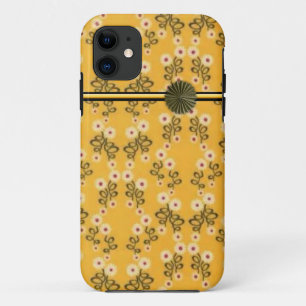 黄色の花のデザインiPhoneケース iPhone 11 ケース