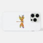 黄色の花のトンボ iPhoneケース (裏面横)
