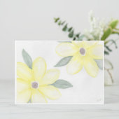 黄色の花のノートカード サンキューカード (スタンド正面)