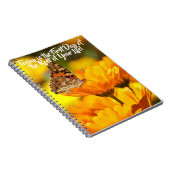 黄色の花のノート新しい始まり ノートブック (右側)