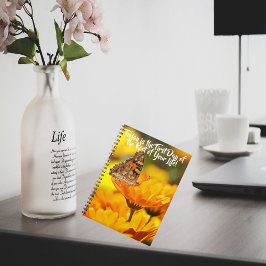 黄色の花のノート新しい始まり ノートブック