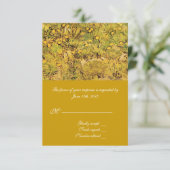 黄色の花のフィールドRSVPビンセント・ヴァン・ゴッホ 出欠カード (スタンド正面)