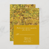 黄色の花のフィールドRSVPビンセント・ヴァン・ゴッホ 出欠カード (正面/裏面)
