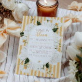 黄色の花のブライダルシャワーの招待状 招待状