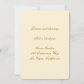 黄色の花のメイソンジャー 受付カード 招待状 (裏面)