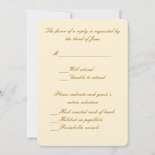 黄色の花のメイソンジャー 受付カード 招待状 (裏面)