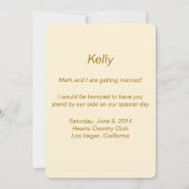 黄色の花のメイソンジャー 花嫁の仲間 カード (裏面)