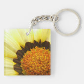 黄色の花の中心キーチェーン キーホルダー (裏面)