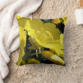 黄色の花の写真、夏期サマークッション クッション (ブランケット)