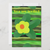 黄色の花の招待大事な行事 招待状 (正面)