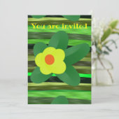 黄色の花の招待大事な行事 招待状 (スタンド正面)