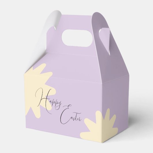 黄色の花の星のギフトバッグのデザイン フェイバーボックス (正面サイド)