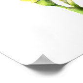 黄色の花の水の色絵画のファインアート ポスター (角)