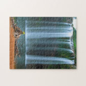 黄色の花の滝11x14インチ ジグソーパズル (横)