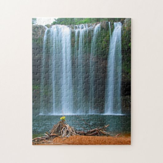 黄色の花の滝11x14インチ ジグソーパズル (縦)