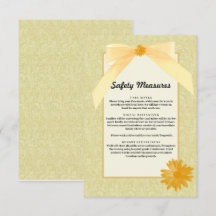 黄色の花の結婚式 安全対策