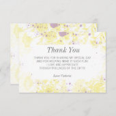 黄色の花の絵 サンキューカード (正面/裏面)