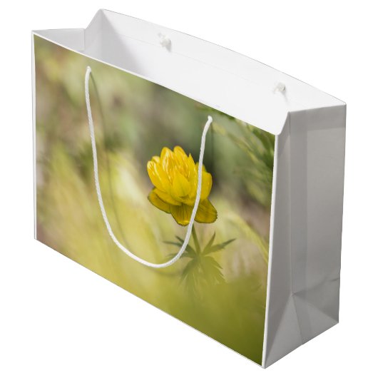 黄色の花の自然写真 ラージペーパーバッグ (裏面アングル)