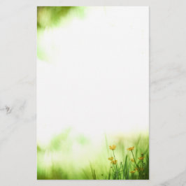 黄色の花の自然写真 便箋