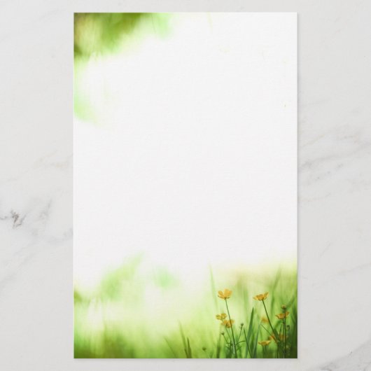 黄色の花の自然写真 便箋 (正面)