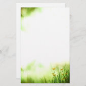 黄色の花の自然写真 便箋 (正面/裏面)