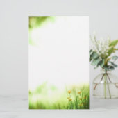 黄色の花の自然写真 便箋 (スタンド正面)