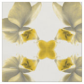 黄色の花の芸術的な模様 ファブリック (クローズアップ)
