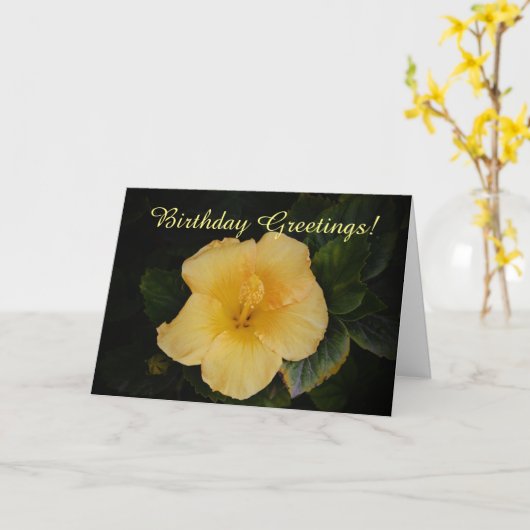 黄色の花の誕生日グリーティングカード カード (黄色い花)