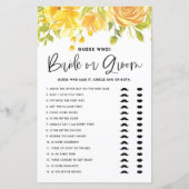 黄色の花は彼は彼女はシャワーのゲームを言った (正面)