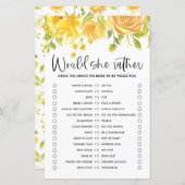 黄色の花は彼女はむしろブライダルシャワーゲーム (正面/裏面)