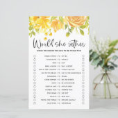 黄色の花は彼女はむしろ赤ちゃんシャワーのゲームだろう (スタンド正面)