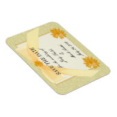 黄色の花は日付磁石を保存 マグネット (右側)