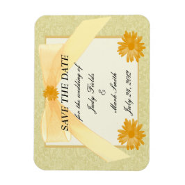 黄色の花は日付磁石を保存 マグネット
