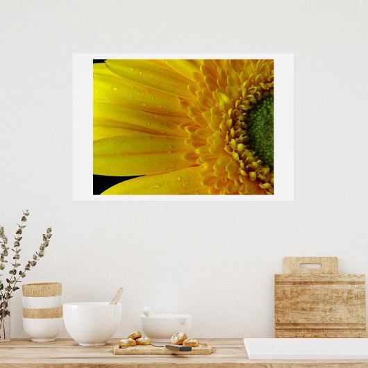 黄色の花びら ポスター (キッチン)