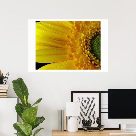 黄色の花びら ポスター (ホームオフィス)