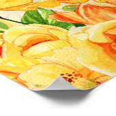 黄色の花アーチGanesha Haldiウェルカムサイン ポスター (角)