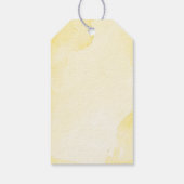 黄色の花エレガント感謝のギフトラベル ギフトタグ (裏面)