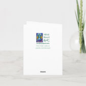 黄色の花グリーティングカード サンキューカード (裏面)