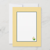 黄色の花グリーティングカード サンキューカード (裏面)