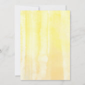 黄色の花サマーガーデンロマンチック結婚ズ 招待状 (裏面)