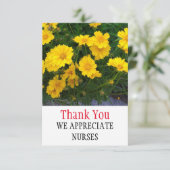 黄色の花サンキューシューナースカード サンキューカード (スタンド正面)