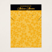 黄色の花スクリプトネックレスジュエリー表示 (正面)