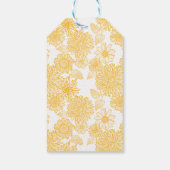 黄色の花パーソナライズされた名ハルディ贈り物ラベル ギフトタグ (裏面)