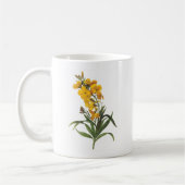 黄色の花ピエールジョセフレドゥーテ コーヒーマグカップ (左)
