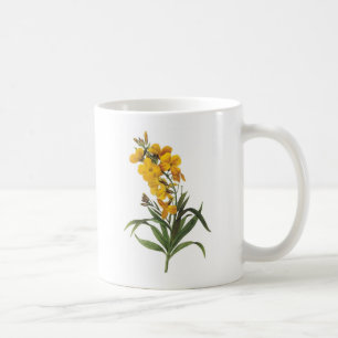黄色の花ピエールジョセフレドゥーテ コーヒーマグカップ