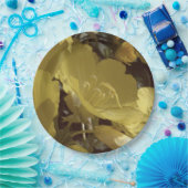 黄色の花フォトサマーカスタム紙プレート ペーパープレート (パーティー)