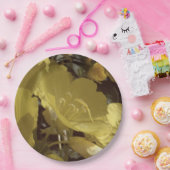 黄色の花フォトサマーカスタム紙プレート ペーパープレート (パーティー)