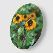 黄色の花フォトラウンド(大)壁時計 ラージ壁時計 (傾斜)