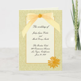 黄色の花プログラムカード プログラム