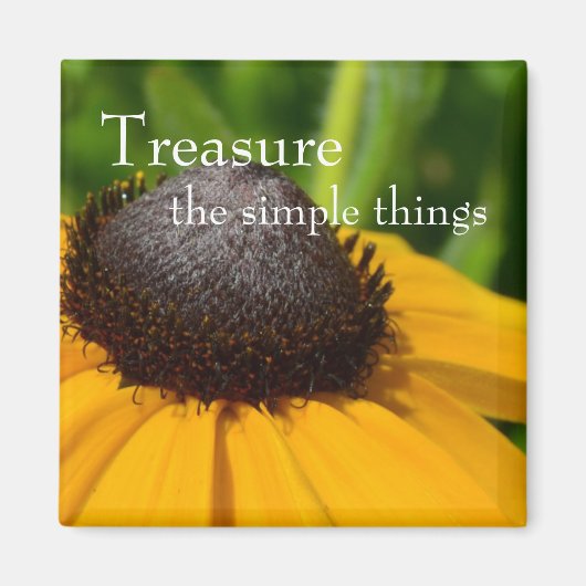 黄色の花マクロ マグネット (正面)